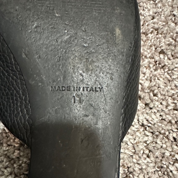 Everlane Boss Mules Black Textured Leather Size 11  Pre-Owned Designer Slip-On - Picture 6 of 8